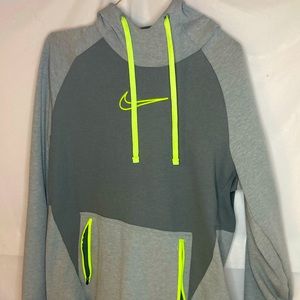 Neon yellow and grey Nike hoodie